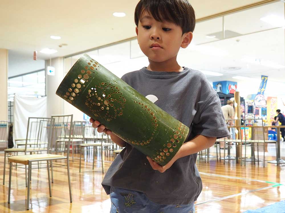 Finished making a Bamboo lantern / 竹灯り完成