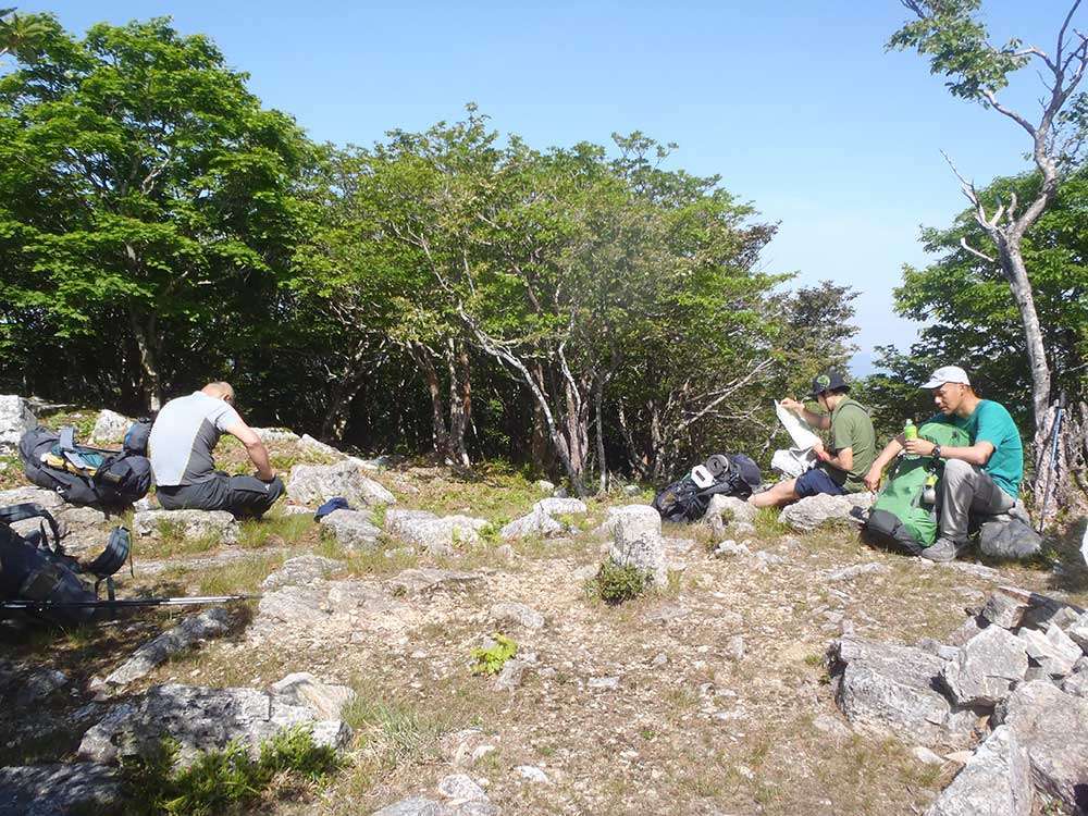 8. Taking a break on Mt. Kunimi