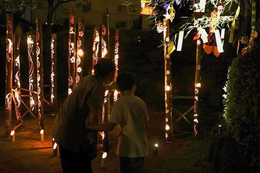 Bamboo Lantern Summer Festival in Nagoya suburbs