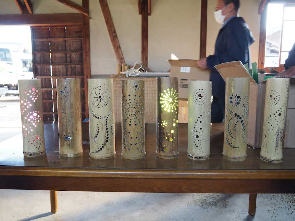 Finished bamboo lanterns