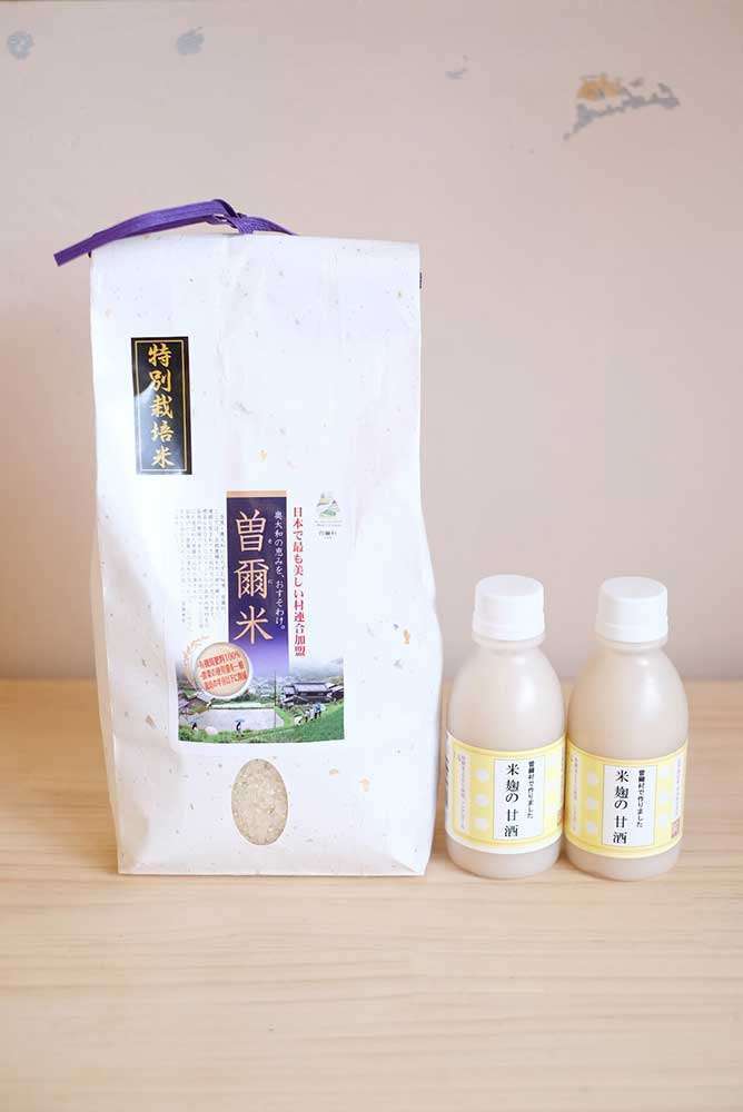 Rice and amazake produced in Soni