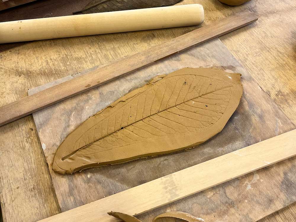 Making a leaf plate