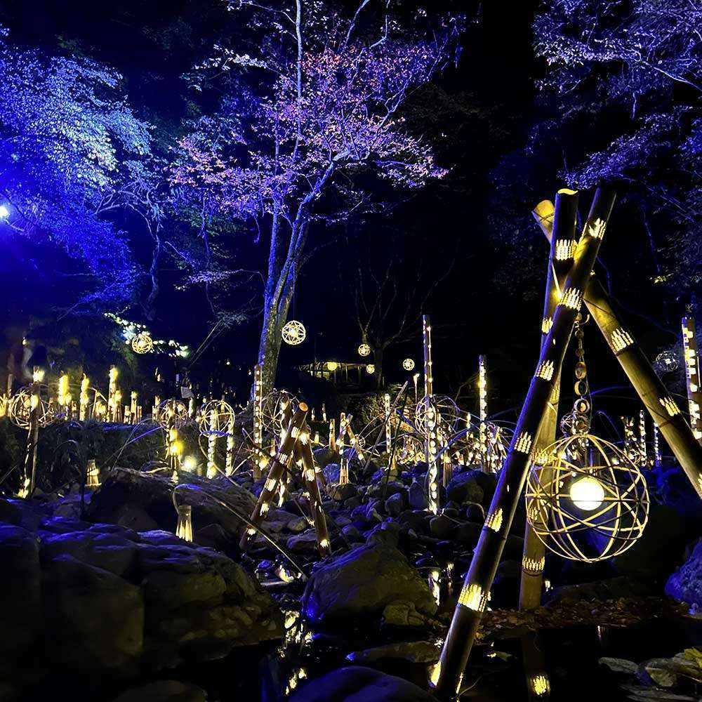 Akame 48 Waterfalls Bamboo Lantern Illumination